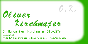 oliver kirchmajer business card